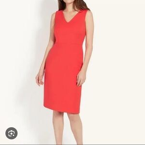 Ann Taylor Elegant Red Sleeveless Dress